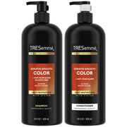 TRESemmé front packaging showing both 28 oz bottles and color protection benefit