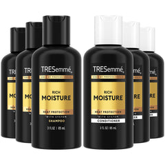 TRESemmé travel set front view showing compact bottles and convenient packaging benefit portability