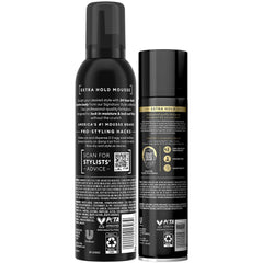TRESemmé hairspray close-up can detail illustrating precision spray and lasting hold