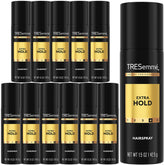 TRESemmé front packaging shows travel hairspray benefits