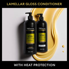 TRESemmé Ultra Shine Spray applied to damp hair for instant polish