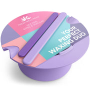 Tress Wellness purple silicone liner front view showing neat fit and easy removal benefit