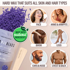 Tress Wellness assorted hard wax bead bags showing variety and gentle formula