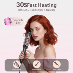 Tresses Touch styling in action creating curls with faster results benefit