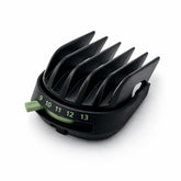 Trimmer guard comb front view showing fit and quick replacement benefit