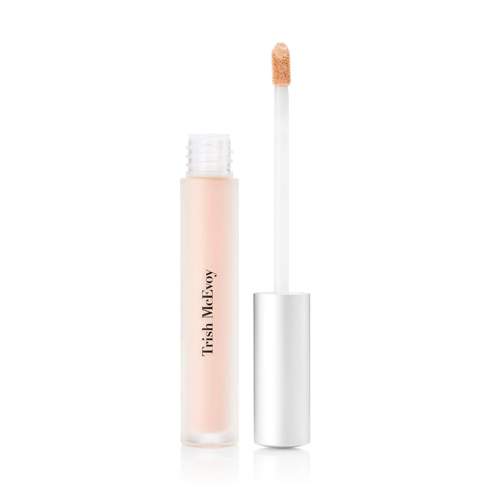Trish McEvoy Instant Eye Lift front packaging showing small travel tube and branding benefit brightens instantly
