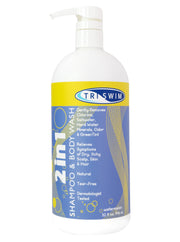 TRISWIM front packaging showing 32oz pump and watermelon scent benefits