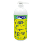 TRISWIM 32oz front view with pump showing value size and easy dispensing