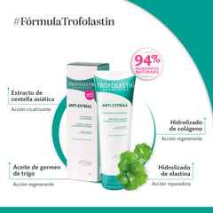TROFOLASTIN cream texture close-up demonstrating smooth hydration