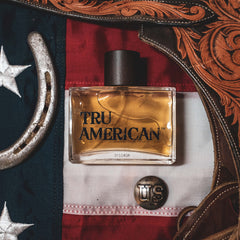 Tru Fragrance Beauty angled bottle with star accents showcasing premium packaging
