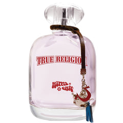 True Religion bottle detail close-up highlighting cap and label quality
