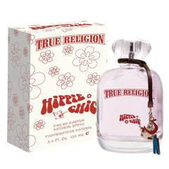 True Religion bottle front view showing elegant design and lasting scent