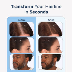Truhair cream-to-powder texture swirl showing blendable finish for natural-looking hair