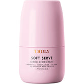 Truly bottle front view showing label and compact design for travel convenience
