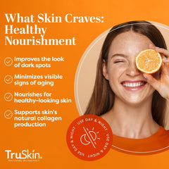 TruSkin label detail showing ingredients and clean formulation benefits