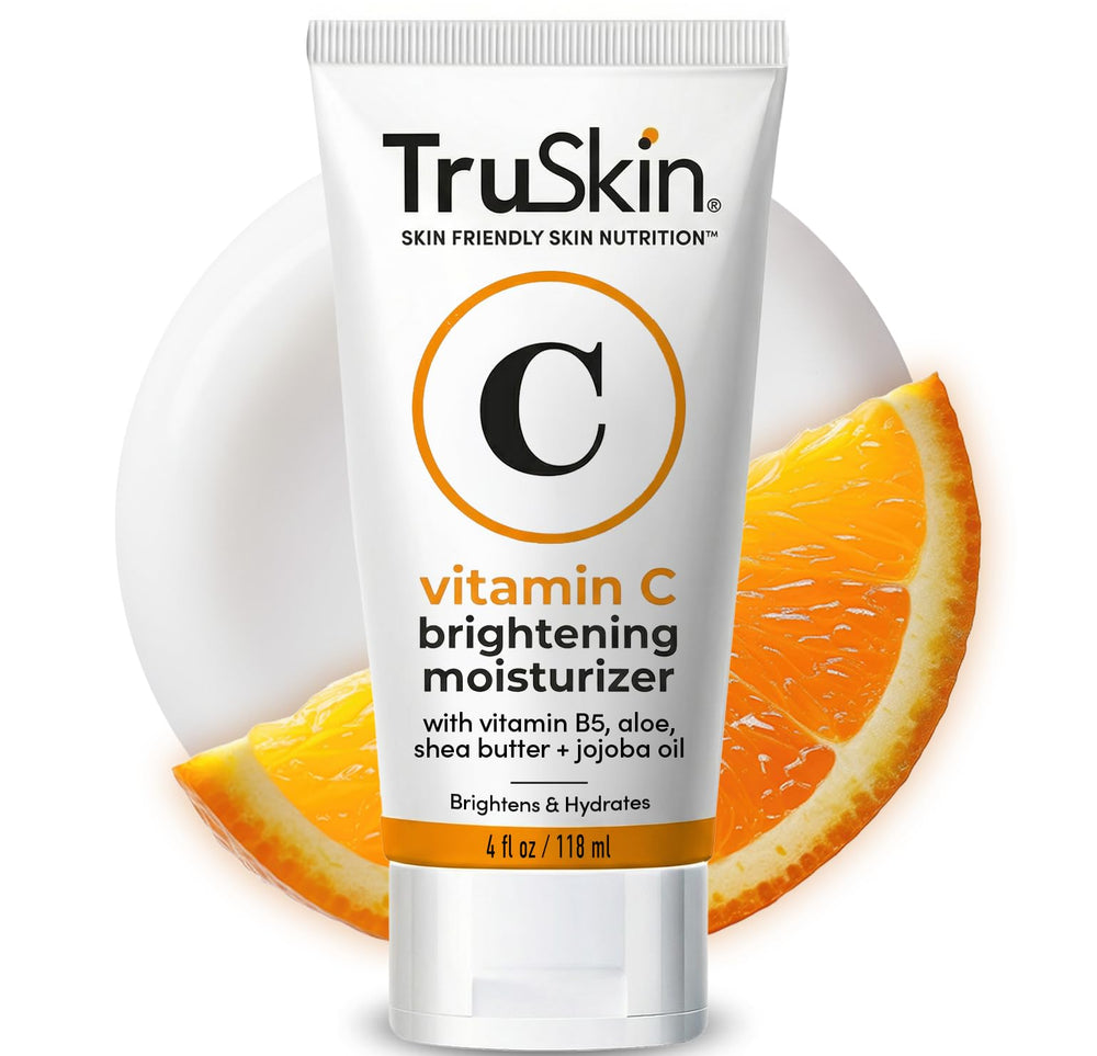 TruSkin jar front view showing brightening moisturizer benefits