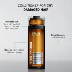 TRUSS conditioner texture pour demonstrating creamy lipid-rich formula