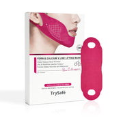 TrySafe front packaging showing eight neck lifting sheets and benefits