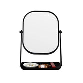 Tstarer front view black vanity mirror showing clean reflection and stability
