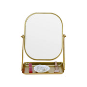 Tstarer gold mirror front view showing clear reflection and elegant finish benefit