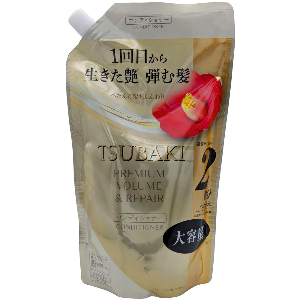 ファイントゥデイ TSUBAKI refill pouch front shows 600ml size and brand benefits