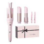 TSUYAGLA front packaging showing full curling iron kit and benefits
