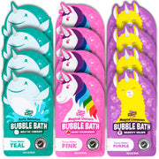 Tub Works front packaging showing 12 colorful bubble bath pouches for easy gifting