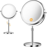 tubbede front view of 9-inch mirror showing clarity and modern styling benefit