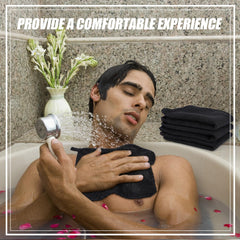 Tudomro scrub side detail showing textured fibers for exfoliation benefit
