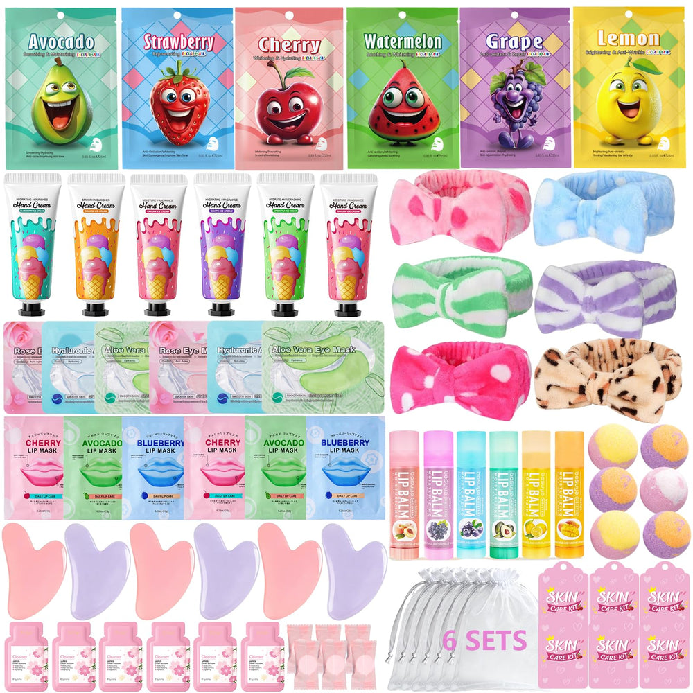 Tudona front packaging showing full 72-piece spa party kit, ready to gift
