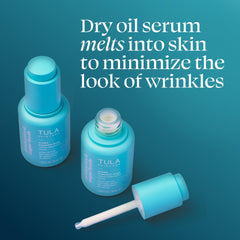 TULA serum texture on skin demonstrating lightweight hydration