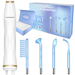 TUMAKOU front view handheld wand showing compact controls and portability benefit