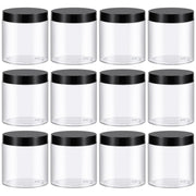TUZAZO front view of 12 clear 8 oz jars showing professional packaging and value
