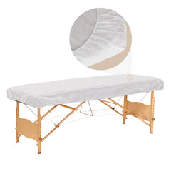 Tvvcalk front packaging showing 30 disposable fitted sheets and professional convenience