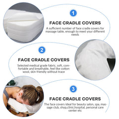 Tvvcalk in use on a massage headrest providing hygienic protection