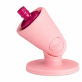 tweexy front view of blush hinge holder showing stable bottle positioning