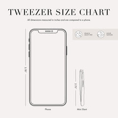 Tweezerman mini with rose gold faux-leather pouch keeping tweezer protected benefit