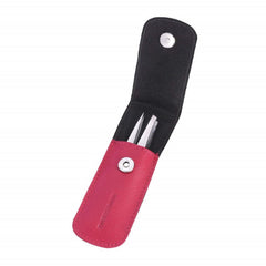 Tweezerman petite set open case with tools demonstrating protected storage benefit