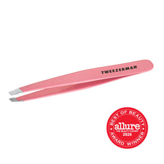 Tweezerman profile highlighting 25-degree slant angle for better eyebrow control