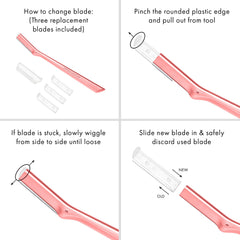 Tweezerman razor with safety cap protecting blade for secure storage
