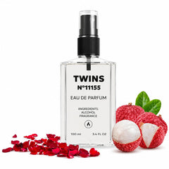 TWINS PARFUM front packaging showing label and volume, convenient travel benefit