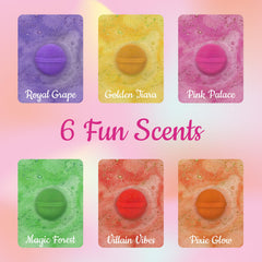 Bath bomb fizzing in tub by Two Sisters showing vibrant color and bubbles benefit