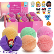 Two Sisters front packaging showing six princess bath bombs and gift-ready design