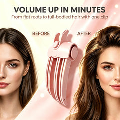 Txntox clip in use lifting hair roots to add visible volume and shape
