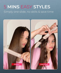 TYMO Airflow 2.0 in use curling hair demonstrating quick curl setting