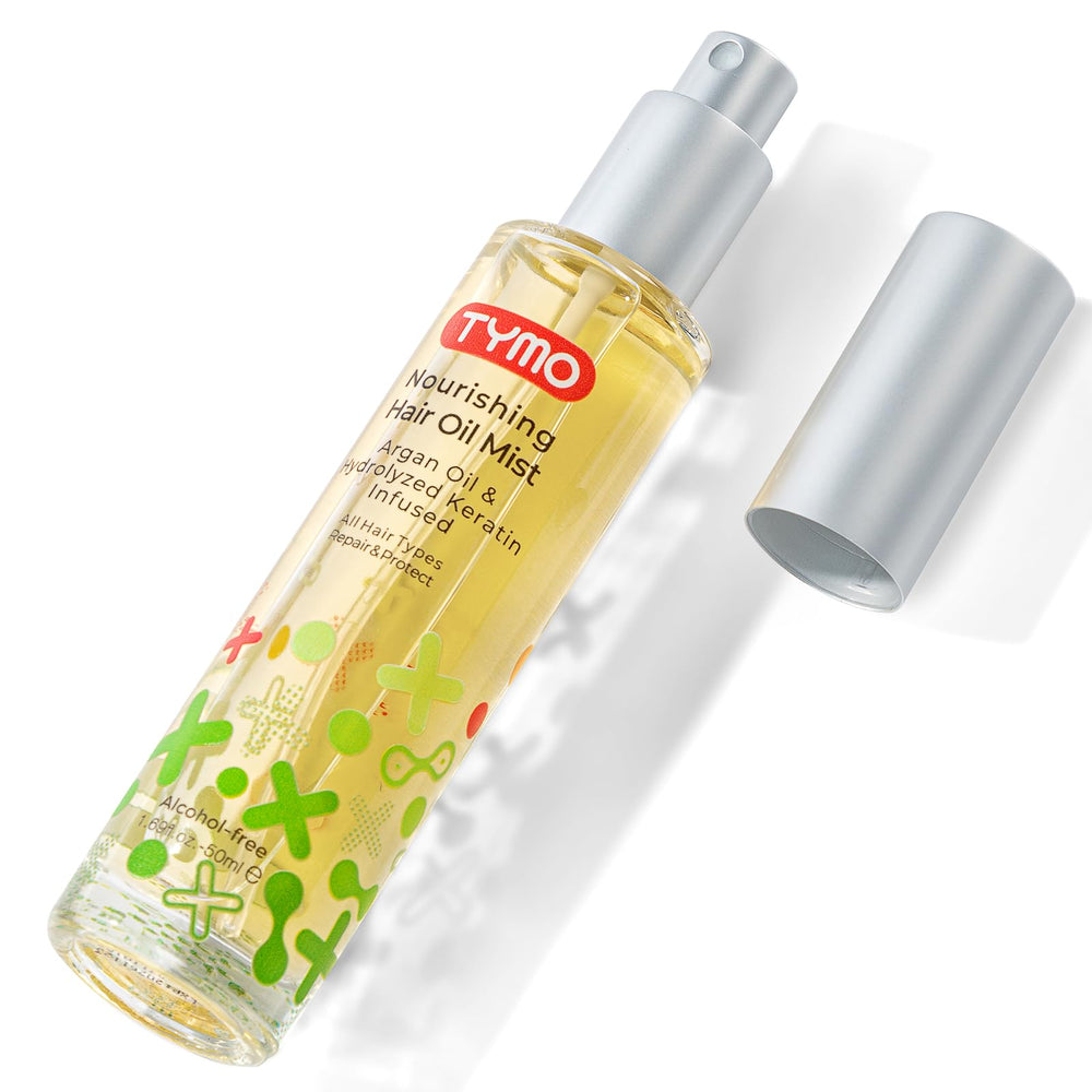 TYMO front packaging view shows compact bottle and clear branding benefit travel-friendly