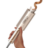TYMO CurlPro Plus front view showing controls and barrel, easy styling benefit