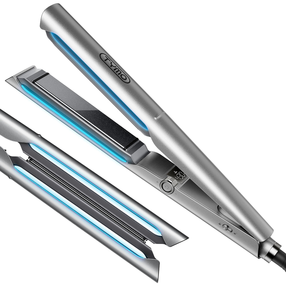 TYMO front view of FLAIGHT Holo showing sleek metal grey design and quick styling benefit