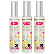 TYMO front pack of three bottles showing product and label benefits