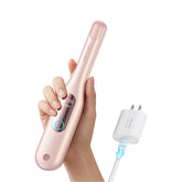 TYMO mini flat iron front view showing compact travel-ready design and portability